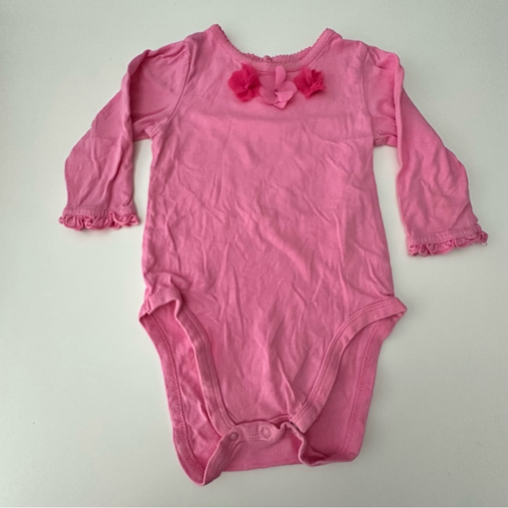 Place Pink Ruffle Long Sleeve Bodysuit 12-18M